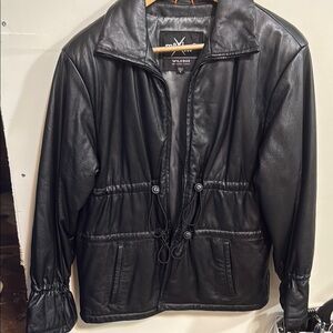 Maxima Black Leather Jacket